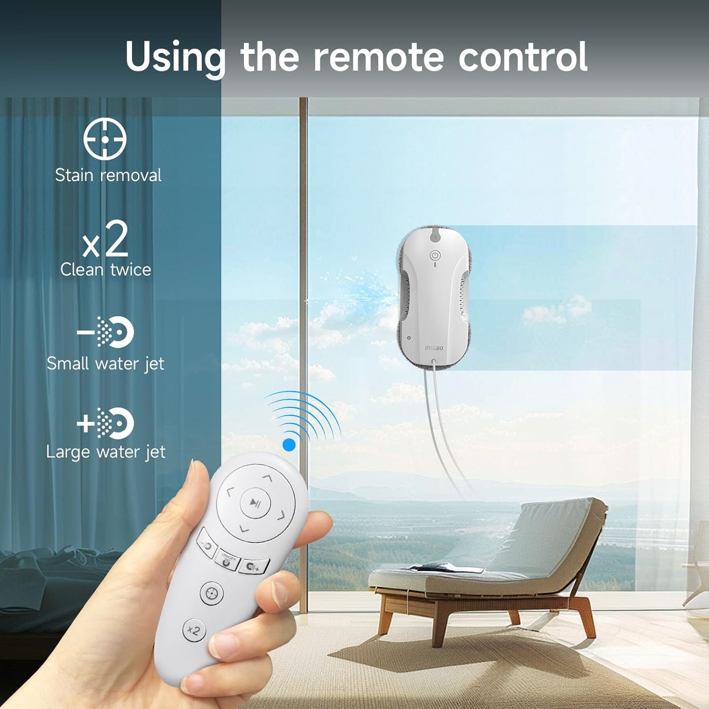 Fensterputzroboter E300 mit Sprühsystem