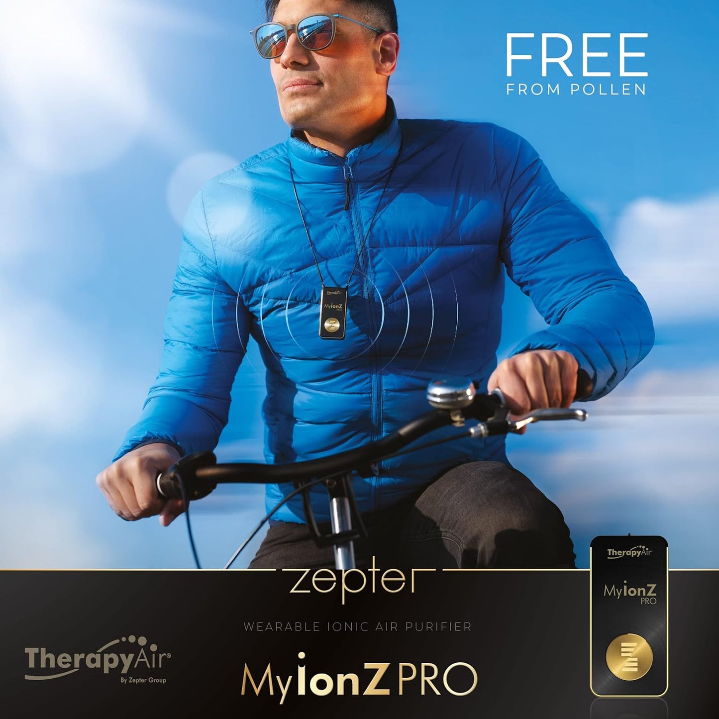 Myionz Pro Tragbarer Luftreiniger, Schwarz
