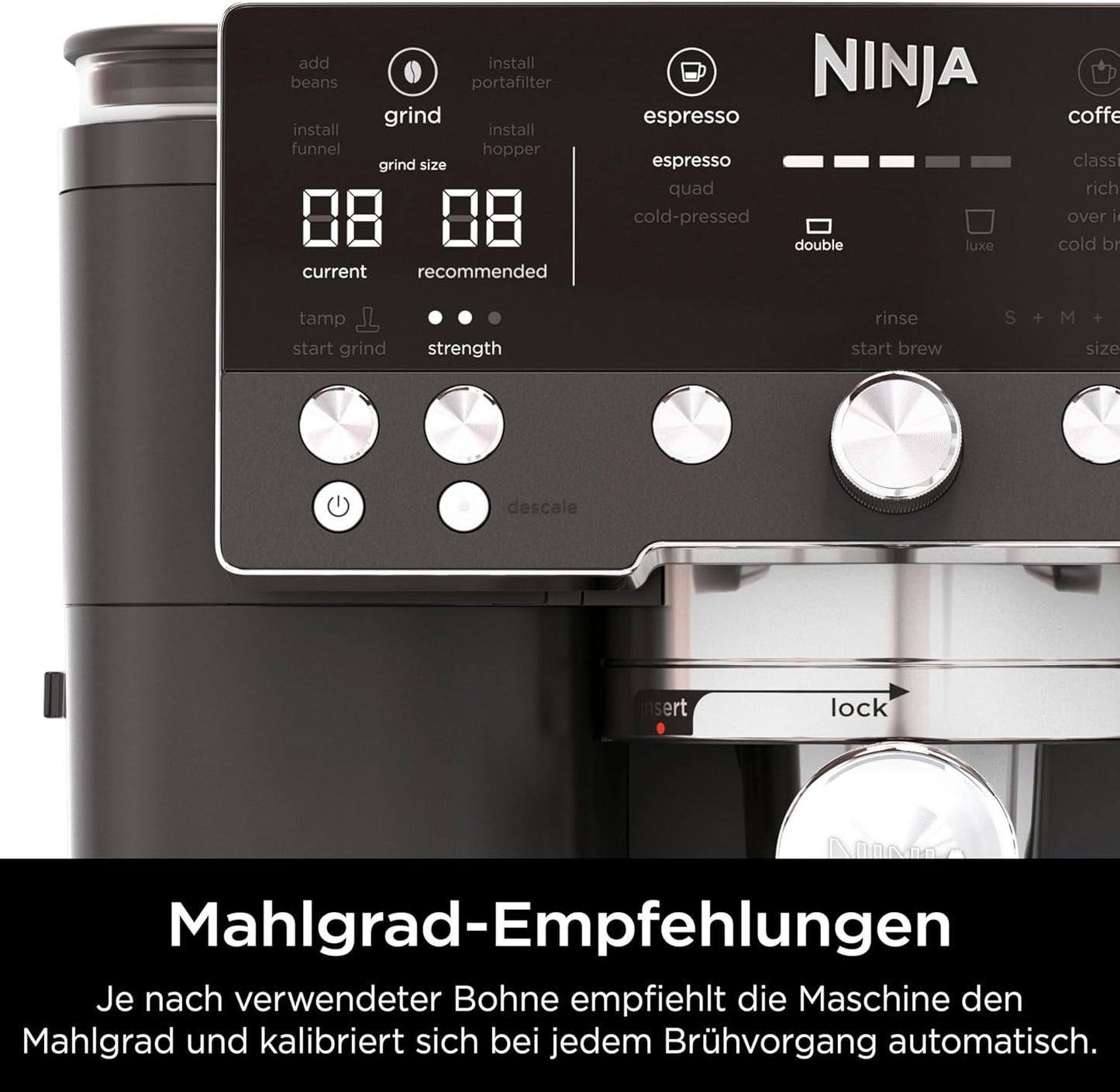 Luxe Premier 3-in-1-Kaffeemaschine ES601EUBK, Mitternachtsschwarz