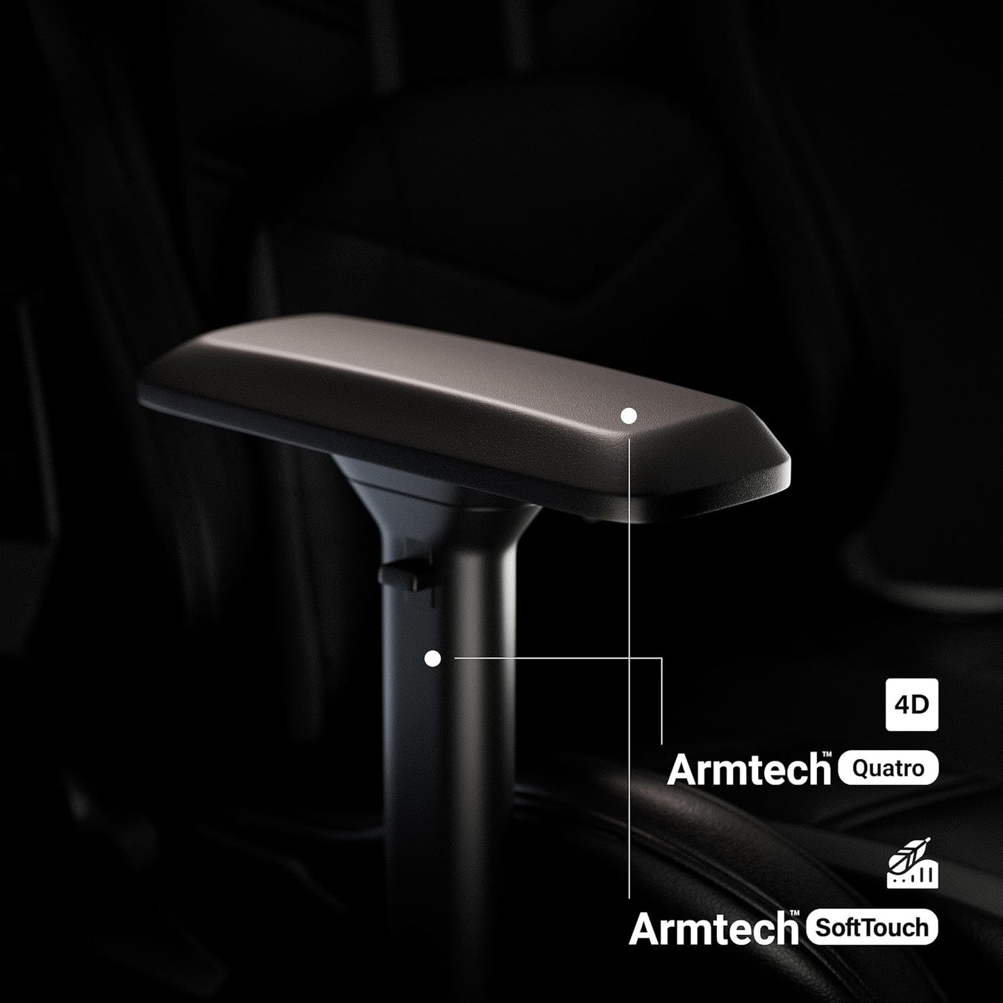 Ergonomischer Gaming-Stuhl X-Ray mit 4D Armlehnen, Schwarz-grau King (XL)