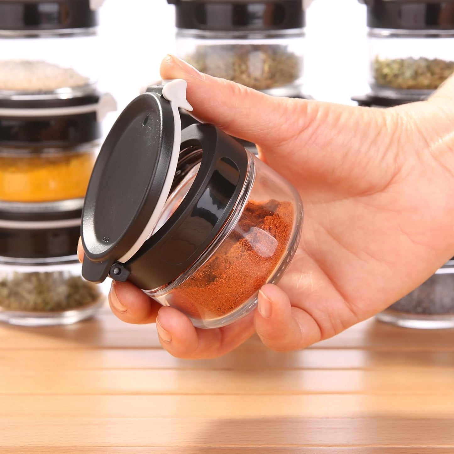 10-teiliges Gewürzdosen-Set Double-Flip, 10 Gewürzgläser je 85 ml