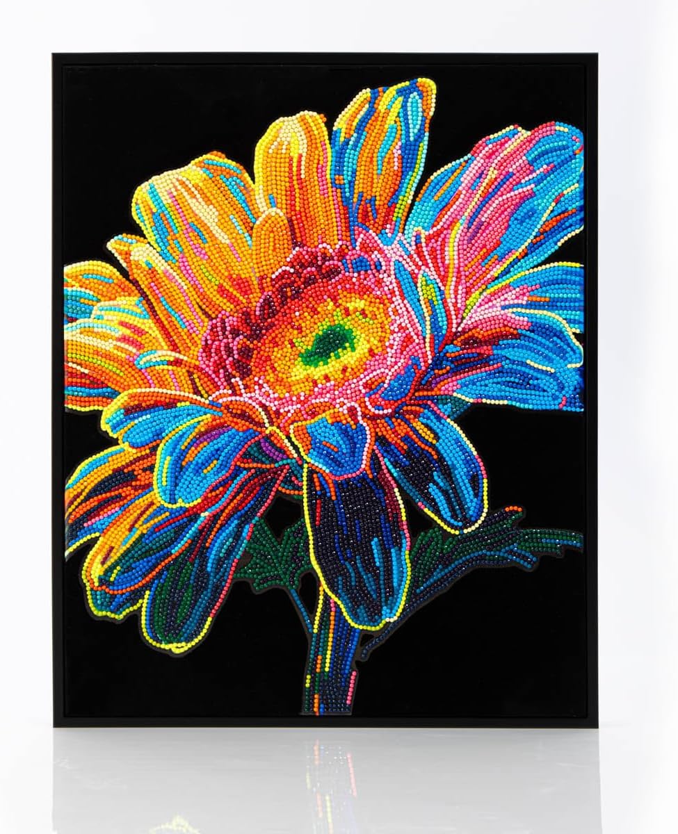5D Diamond Painting Set Neon Gerbera