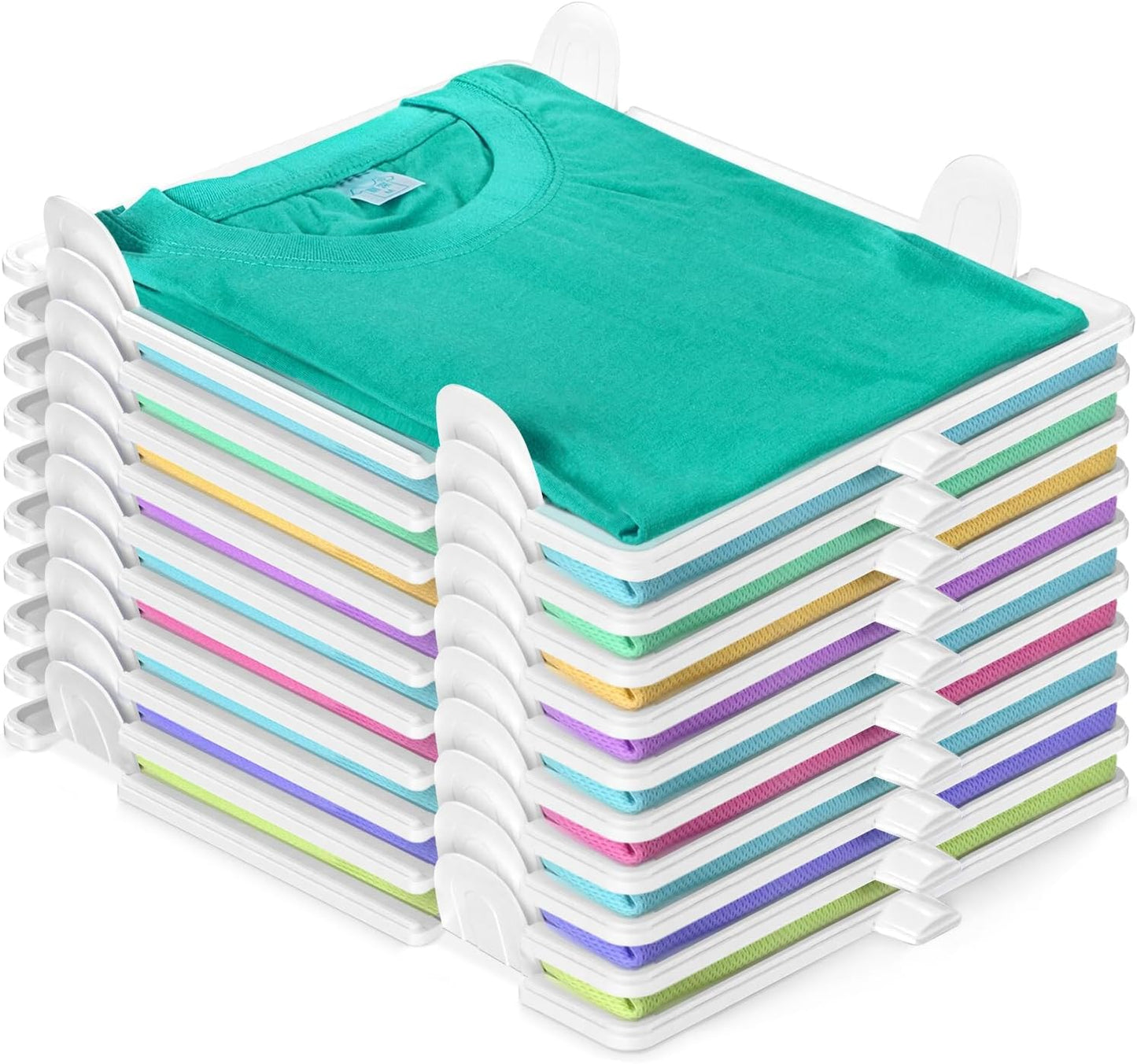 Kleiderschrank-Organizer für T-Shirts, 10 Stück