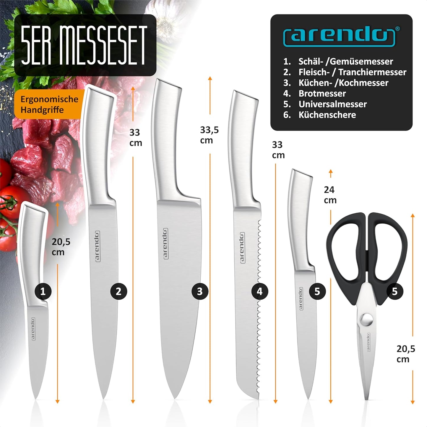 Messerblockset mit Messerschärfer