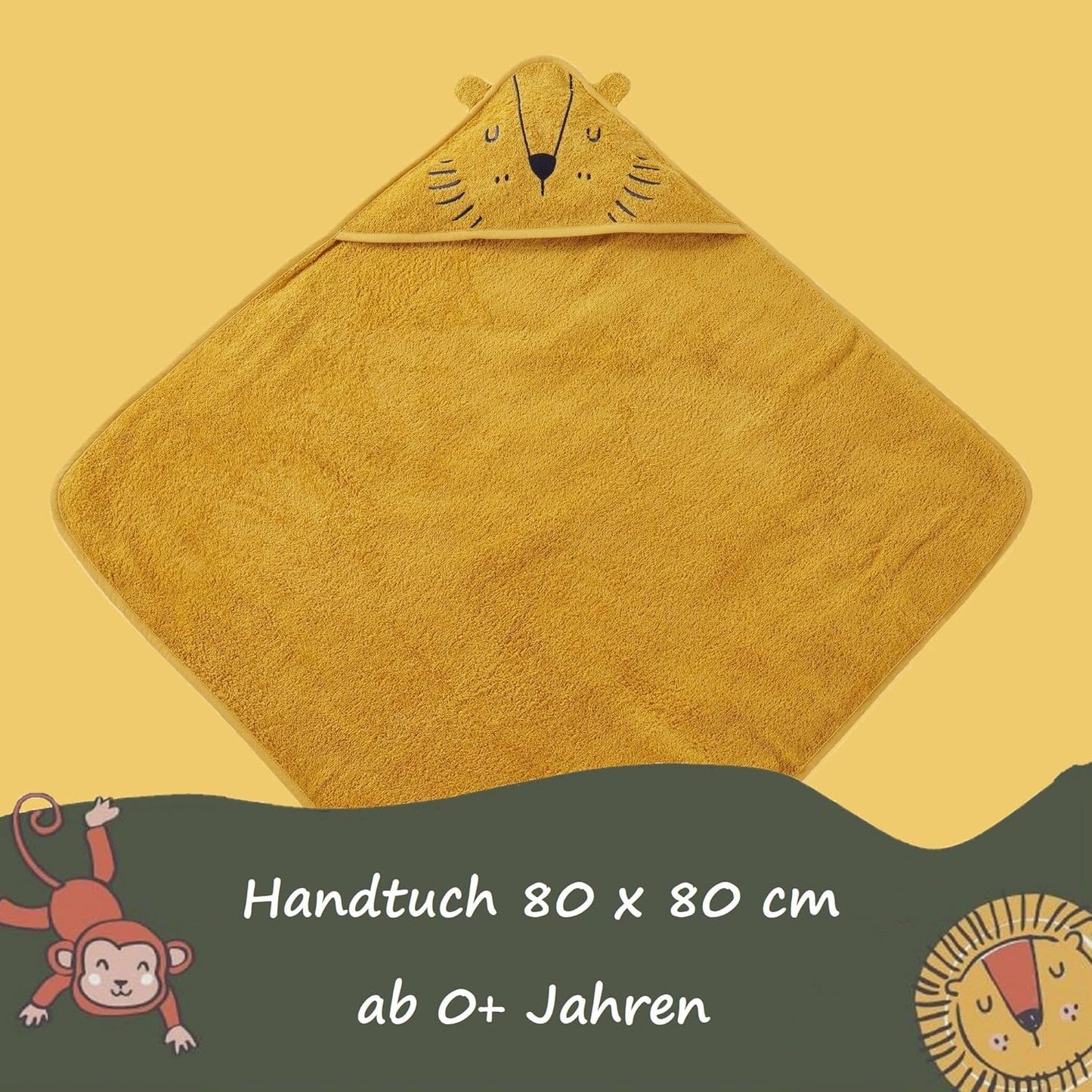 Kapuzenhandtuch mit Ohren für Babys und Kleinkinder