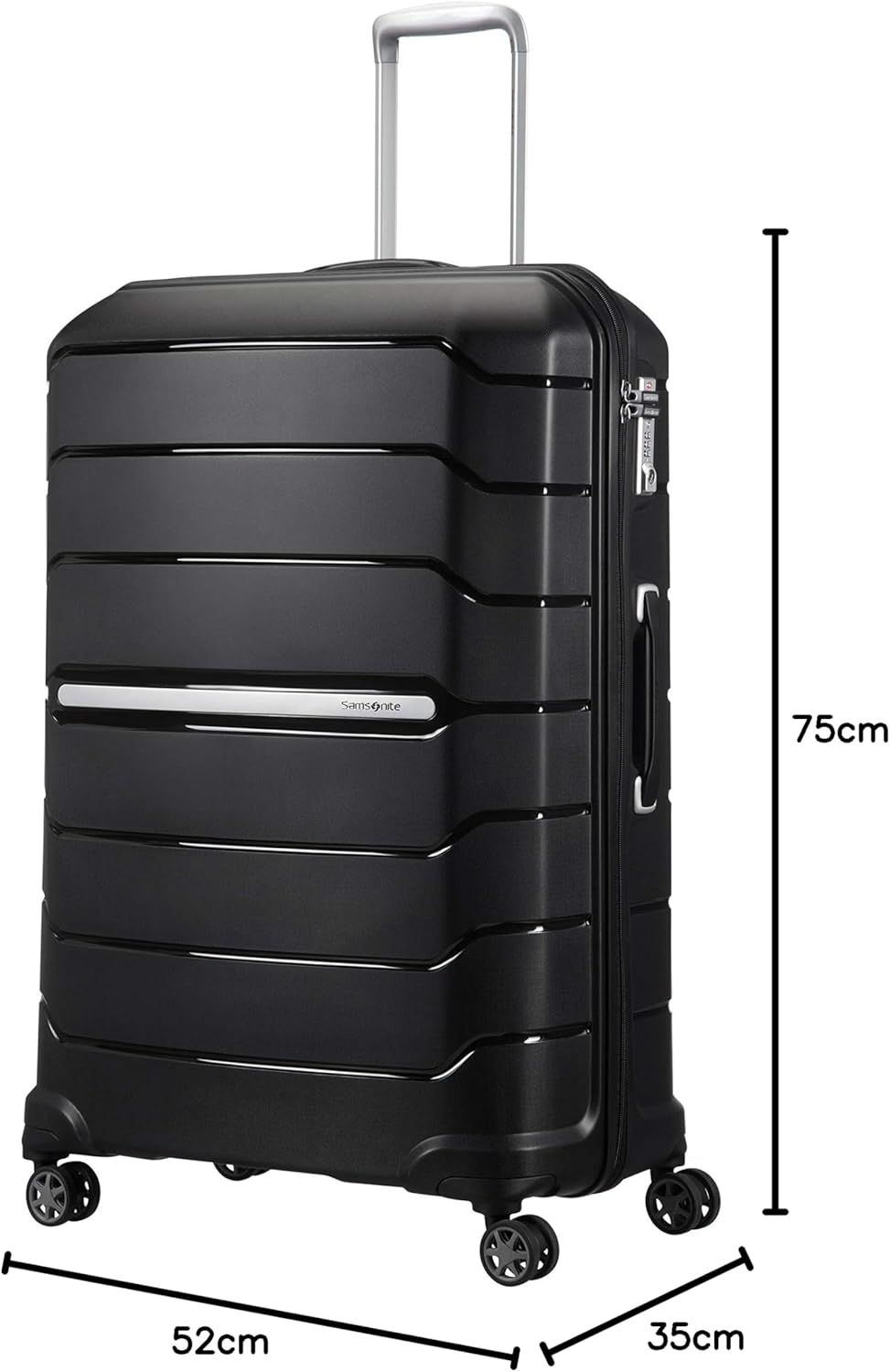 Erweiterbarer Koffer Flux, Schwarz Flux Spinner L (75 cm - 111 L)