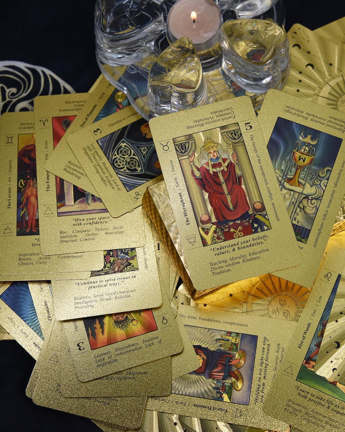 Englisches Waite-Tarot-Deck Sonne, Mond und Sterne, Sonne, Mond und Sterne