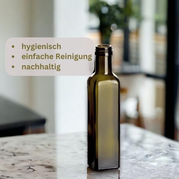 10er-Set Glasflaschen, Goldfarben 250ml - 10 Stück