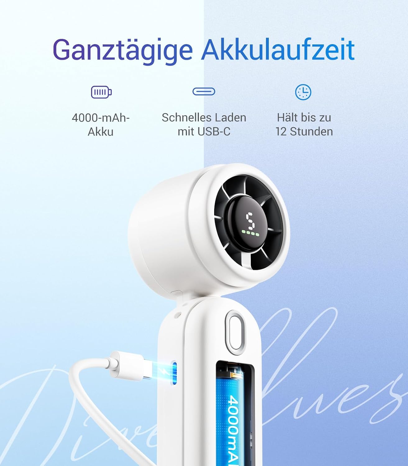 Handventilator Turbo, Weiss