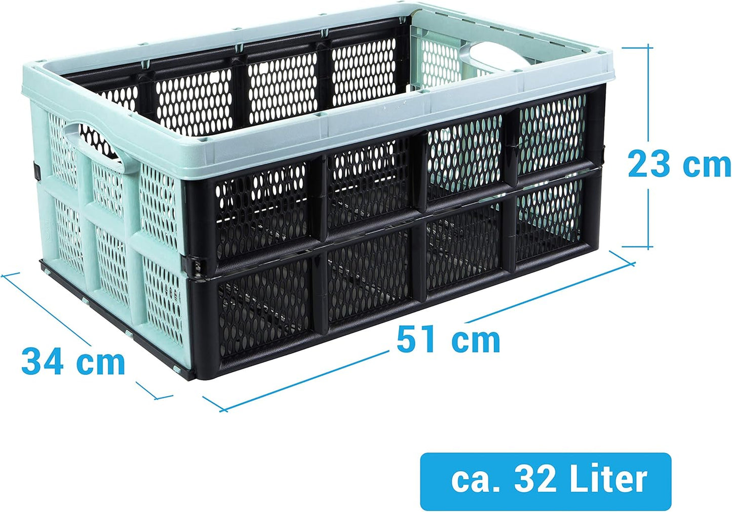 Faltbares 3er Klappboxen-Set mit 32 L