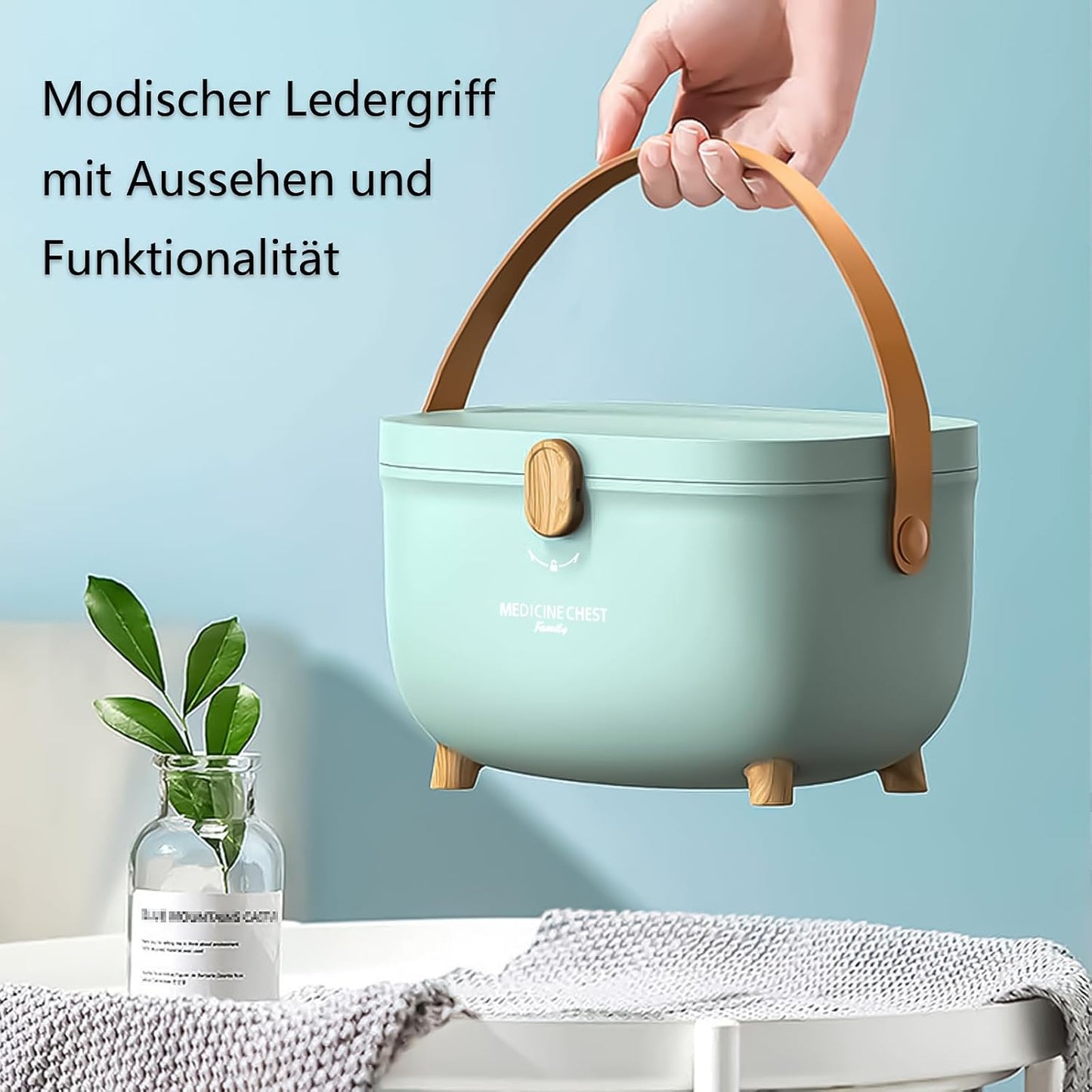 Medizinbox Erste-Hilfe-Kasten mit grosser Kapazität, Grün
