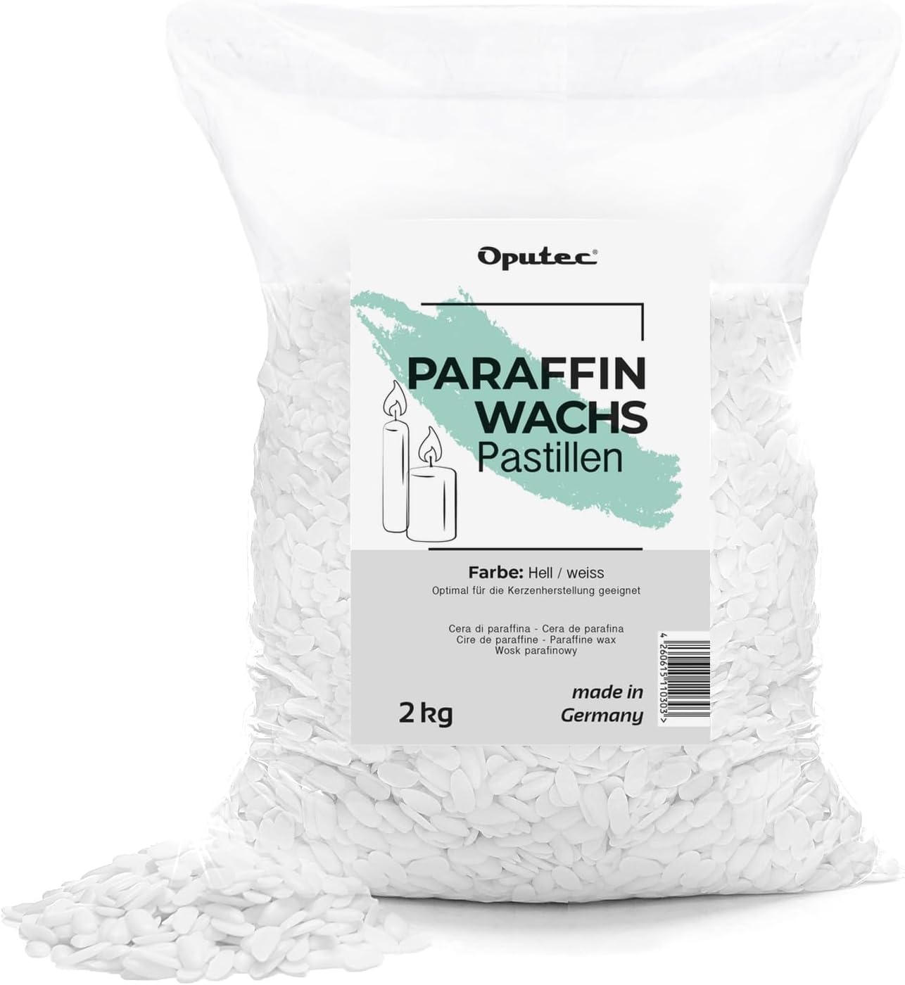Paraffinwachs Pastillen für Kerzenherstellung, 2 KG