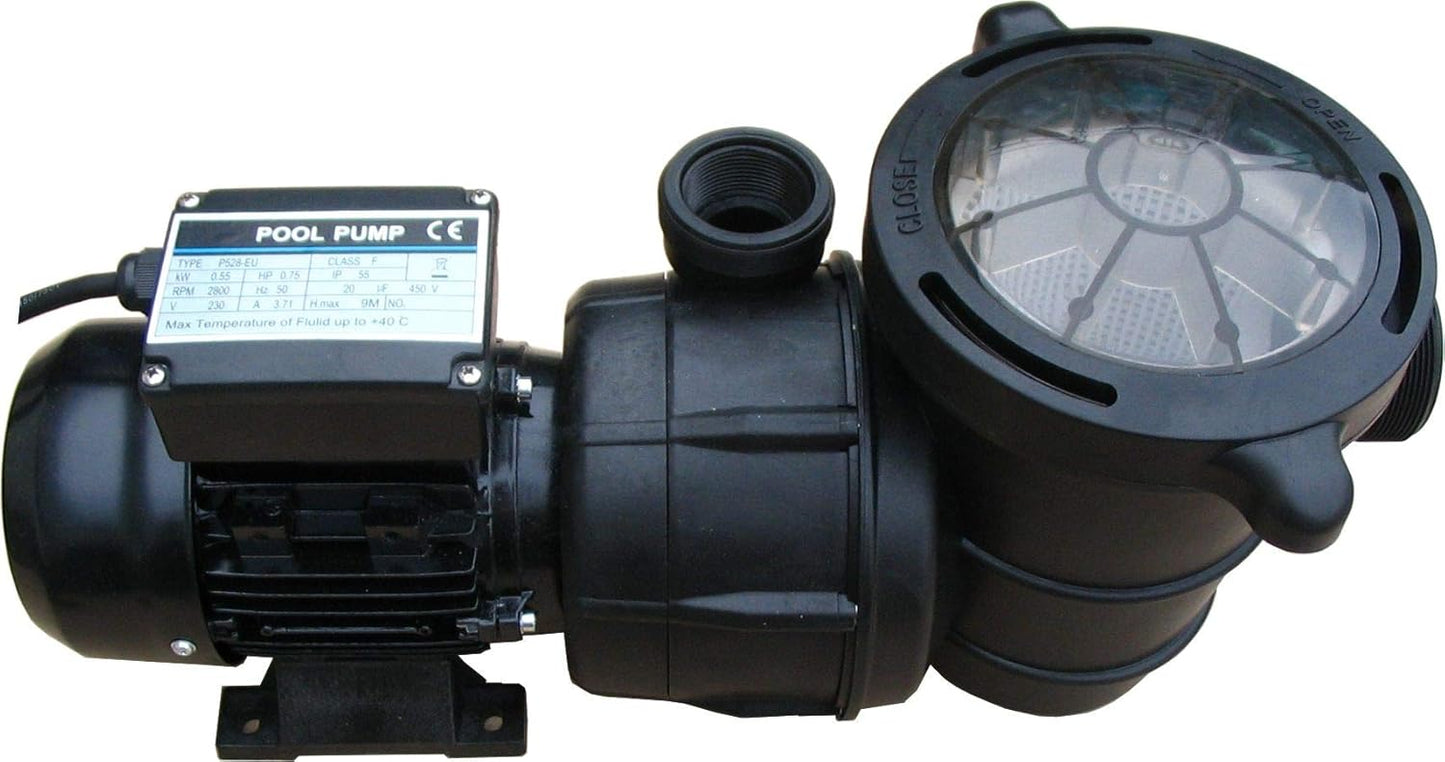 Poolpumpe mit Vorfilter 72527, schwarz