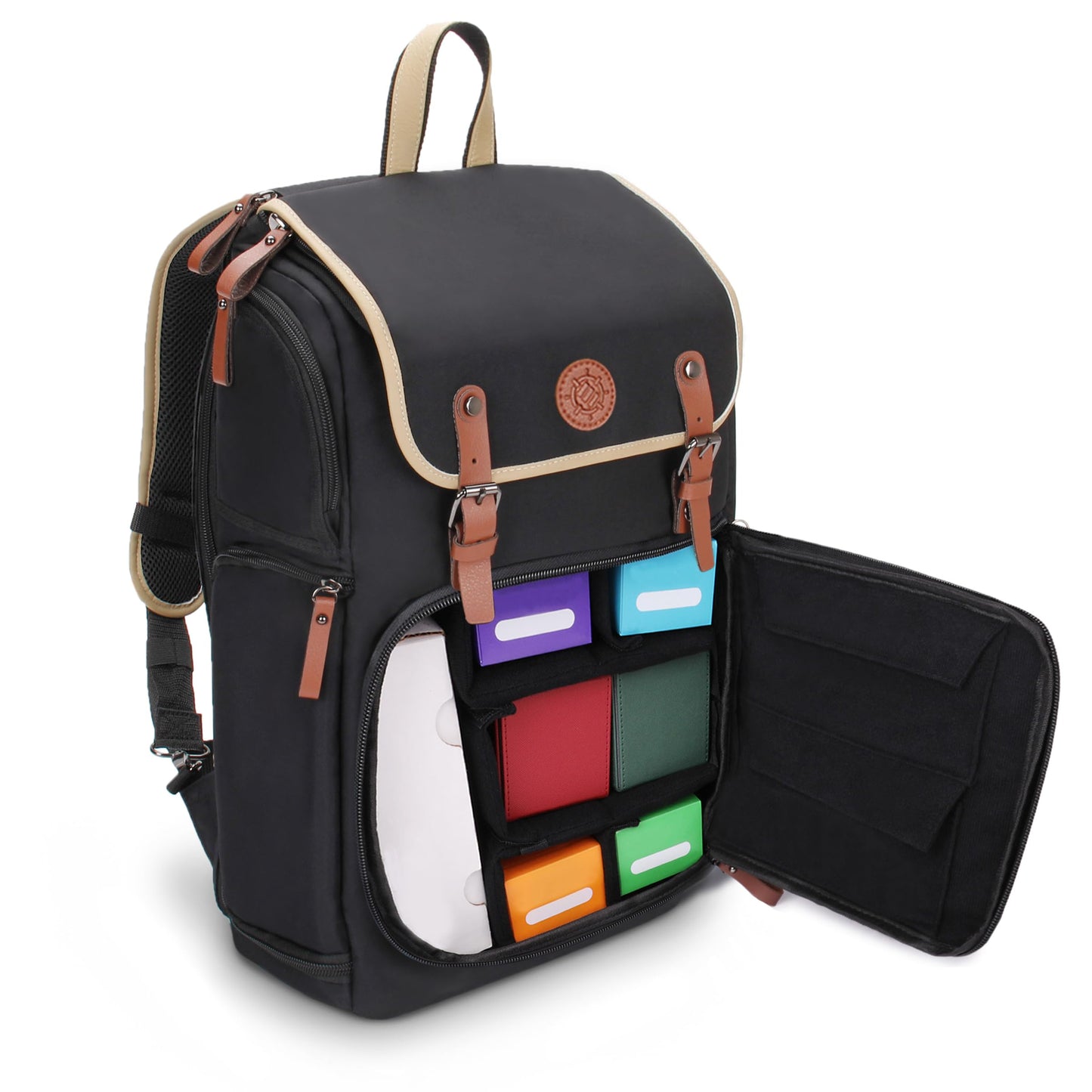 Sammelkarten-Aufbewahrungsbox-Rucksack, Einheitsgrösse Schwarz