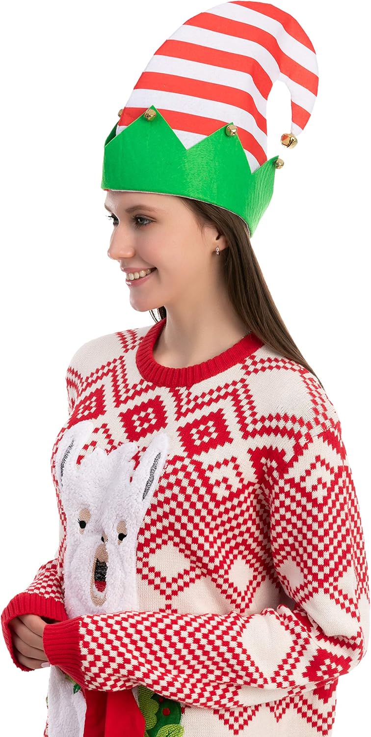 3-teiliges Weihnachtselfen Filzhüte-Set