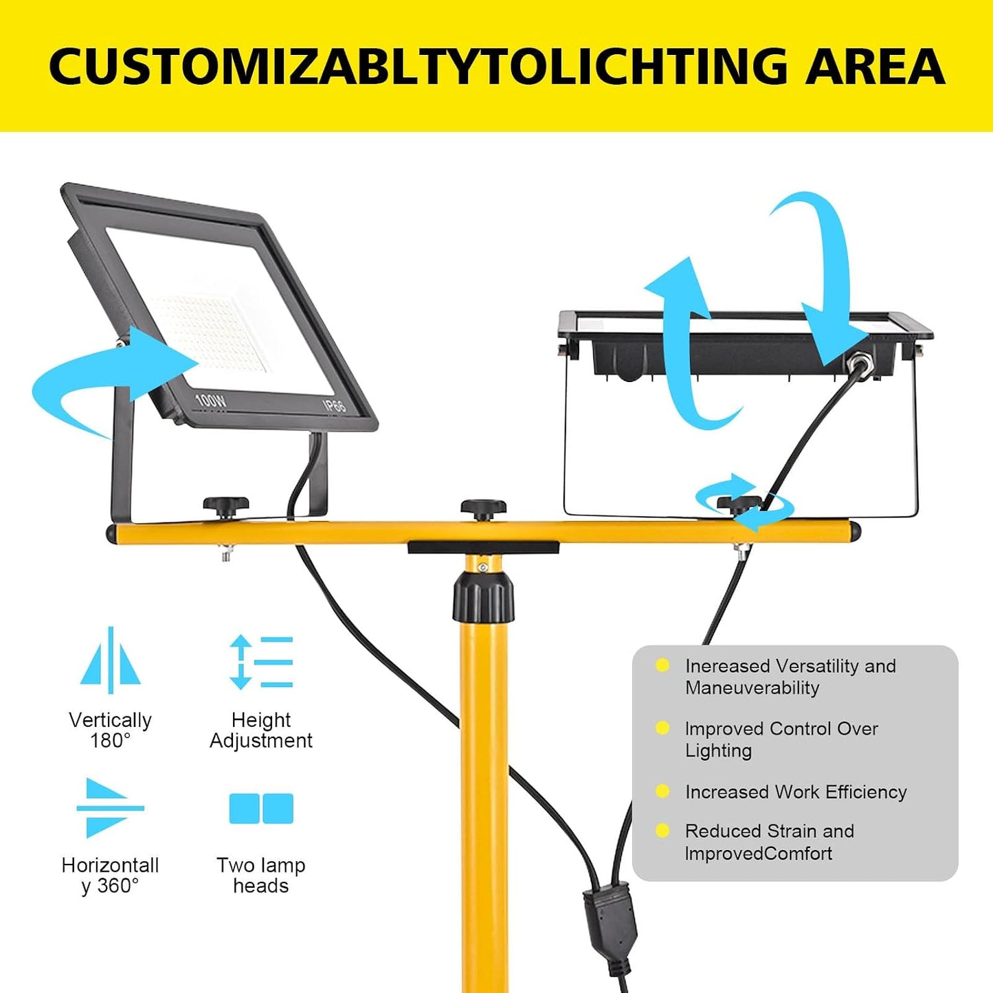 LED-Baustrahler mit Stativ