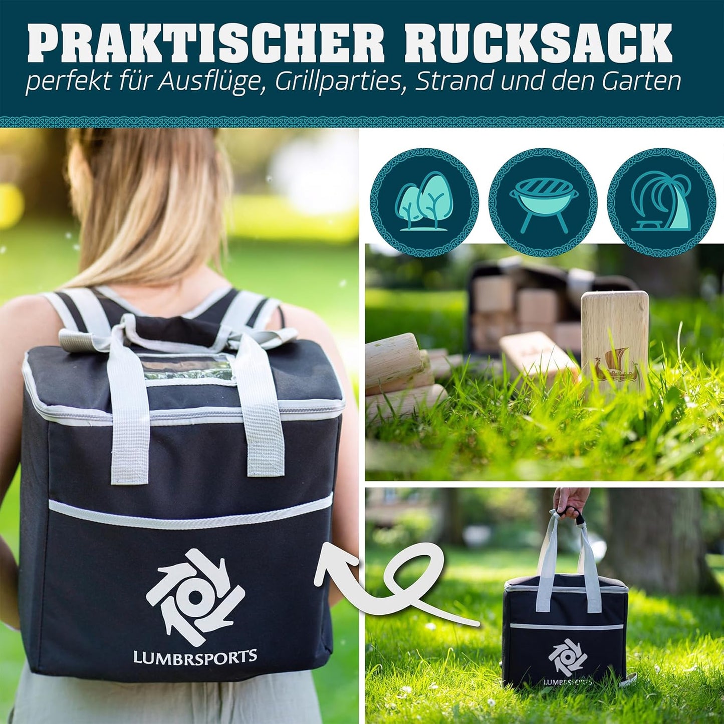 Kubb mit Tragetasche