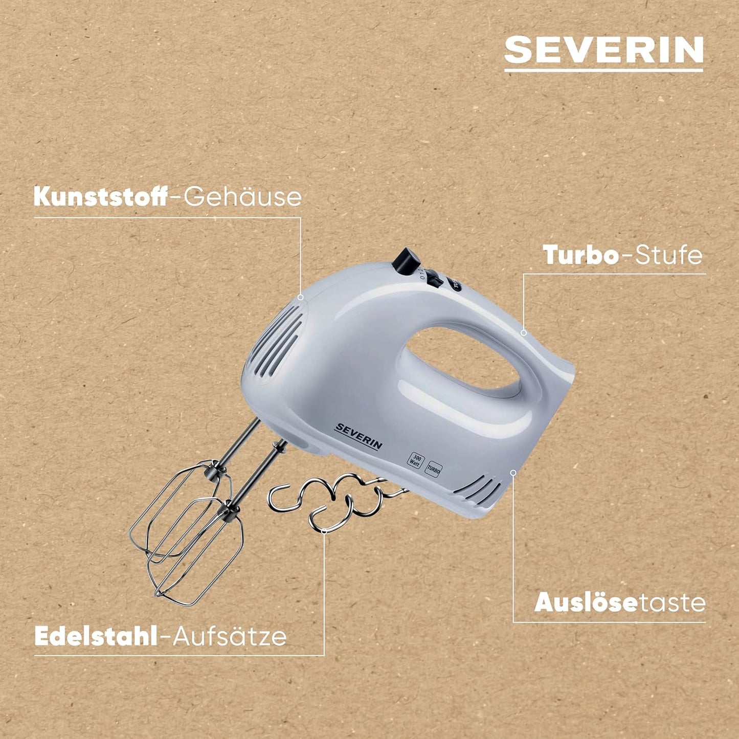 Handmixer HM 3820 mit 5 Geschwindigkeitsstufen