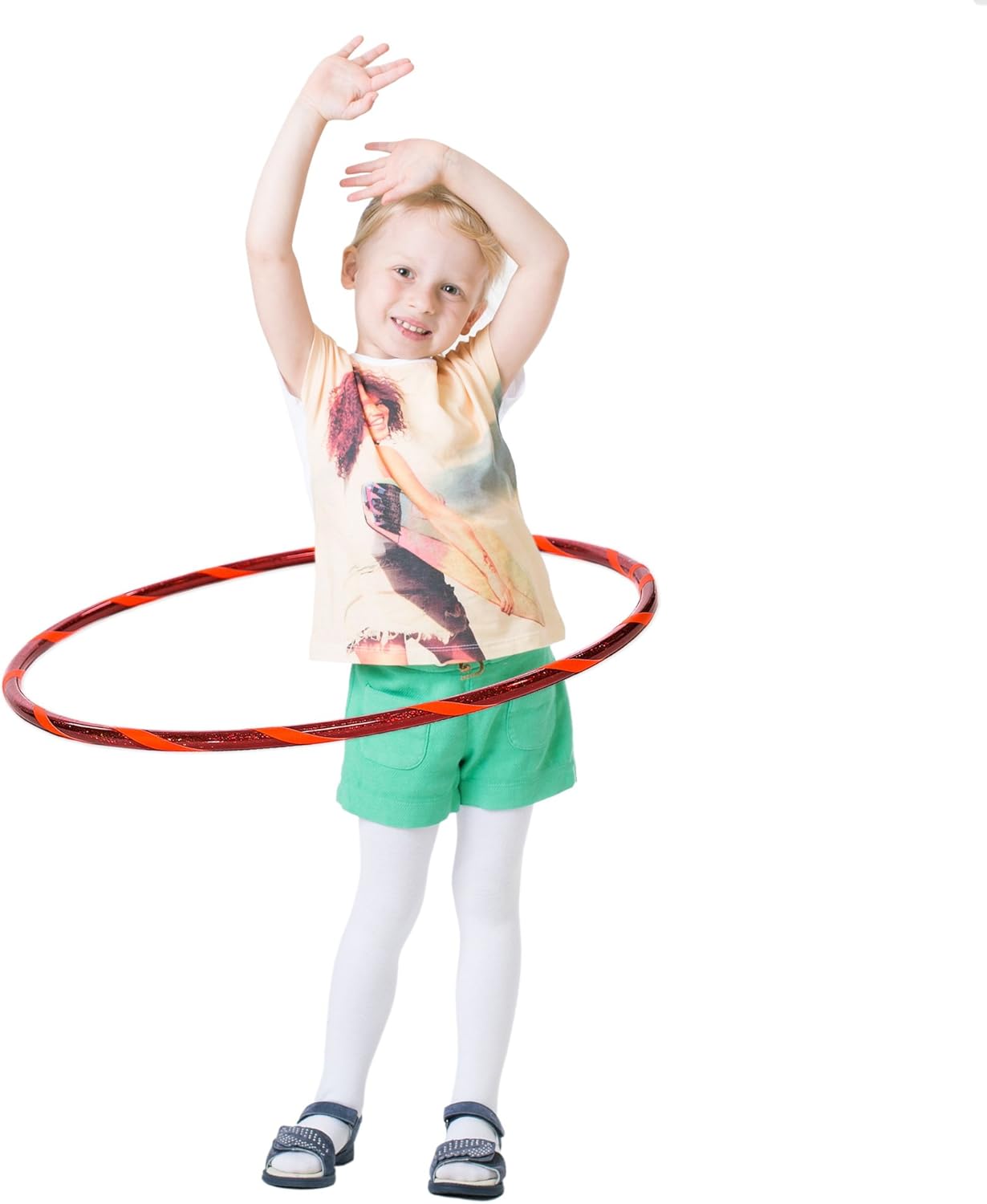 Hula Hoop Reifen für Kinder, Ø60cm Glitter-Rot-Orange