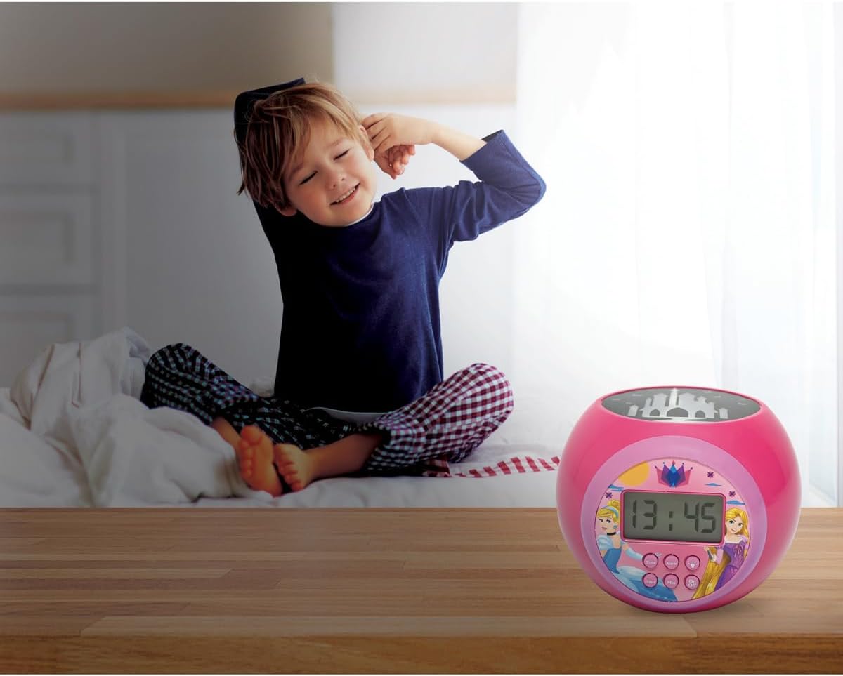 Disney Princess Projektionswecker mit Nachtlicht und Timer, Disney Prinzessin