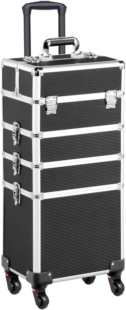 4-in-1 Kosmetikkoffer, Schwarz