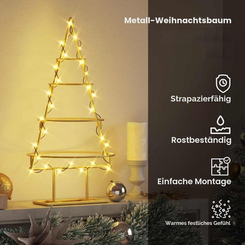 Minimalistischer Weihnachtsbaum, 60 cm Gold 1