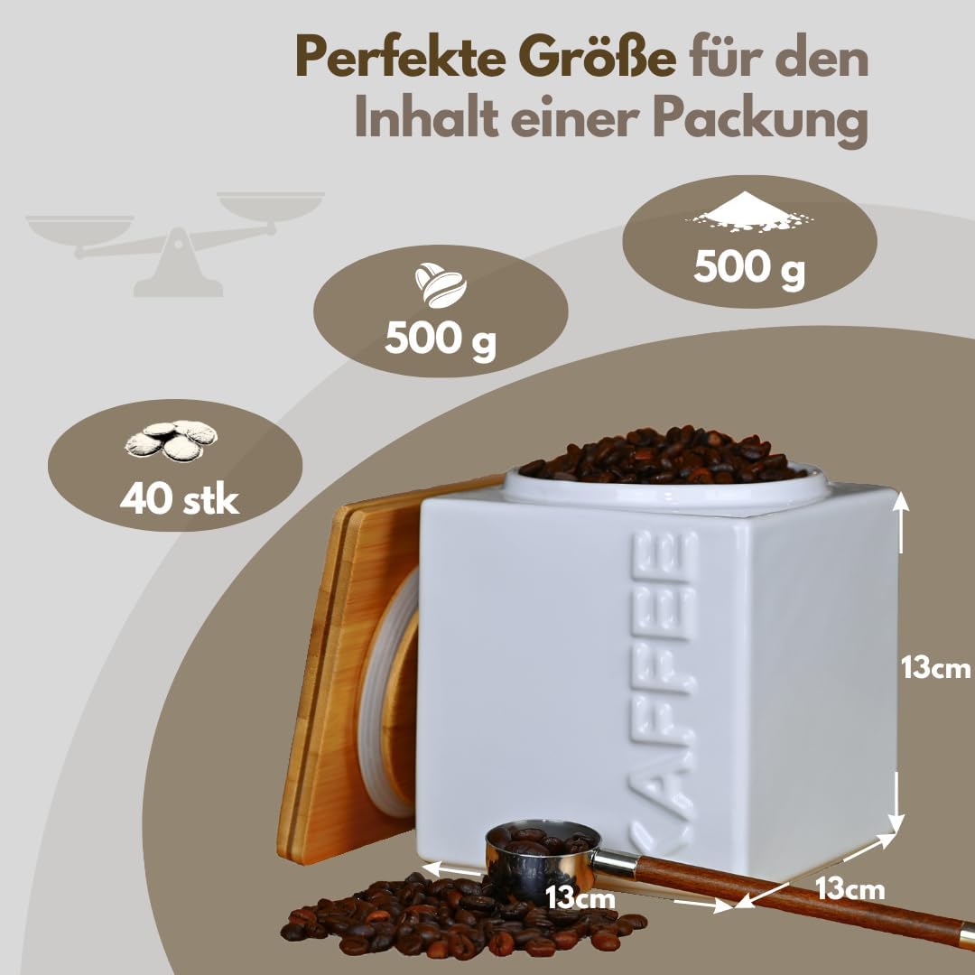 Luftdichte Kaffeedose, Kaffee Weiß
