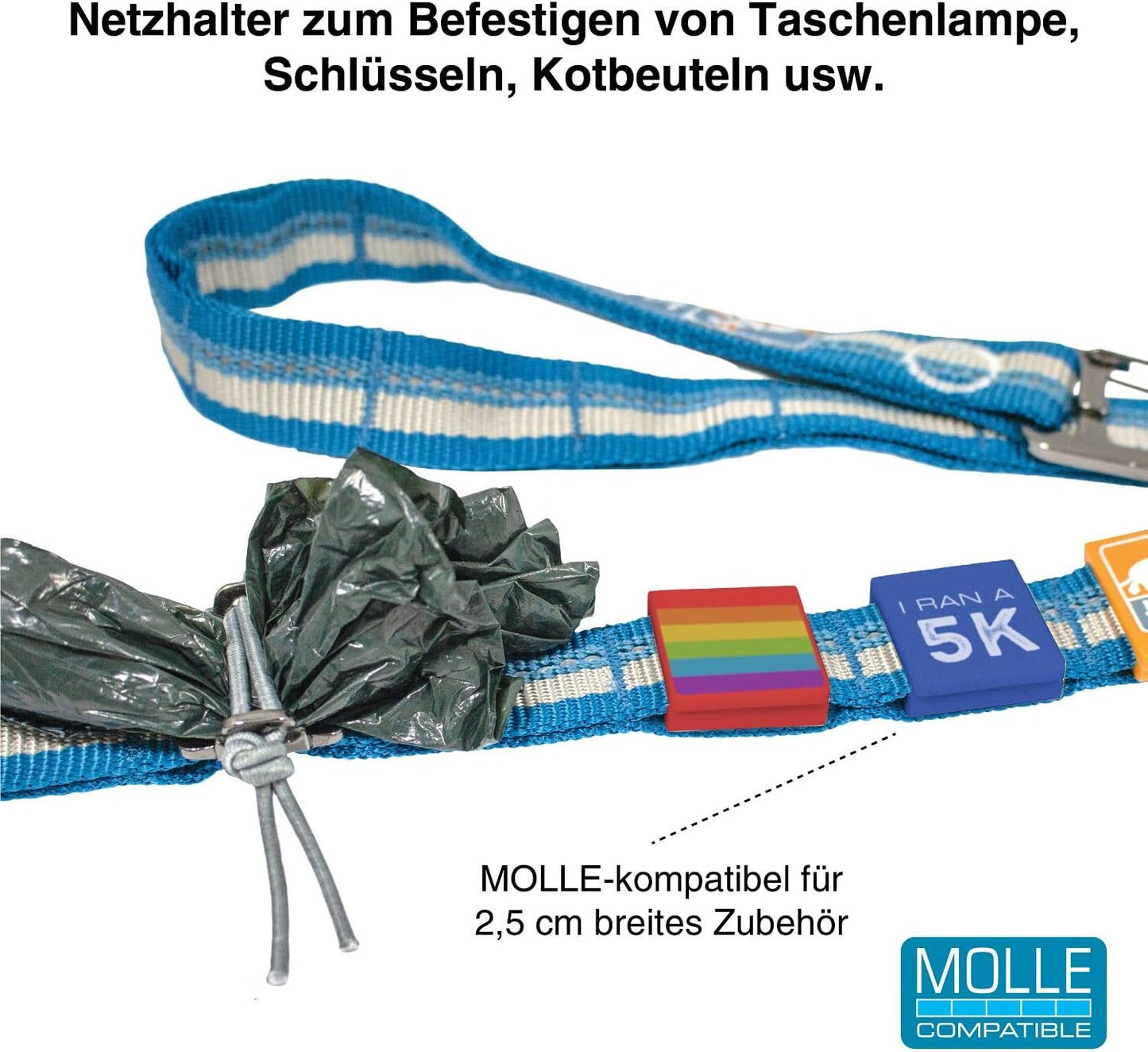 RSG Stub - Hundeleine mit einstellbarer Länge, reflektierend, 122 cm, Leine Einheitsgrösse