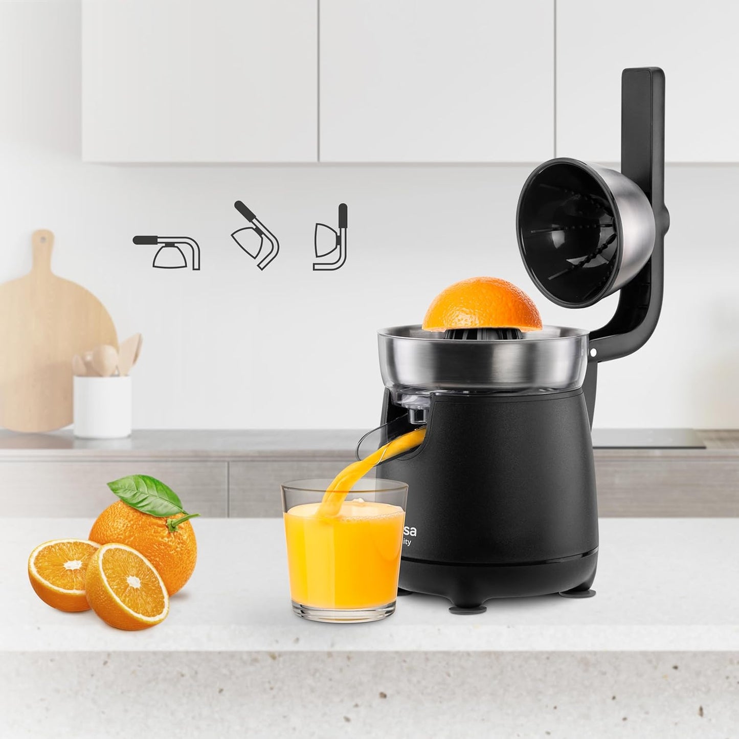 Zitruspresse Vitality, Elektrischer Hebel