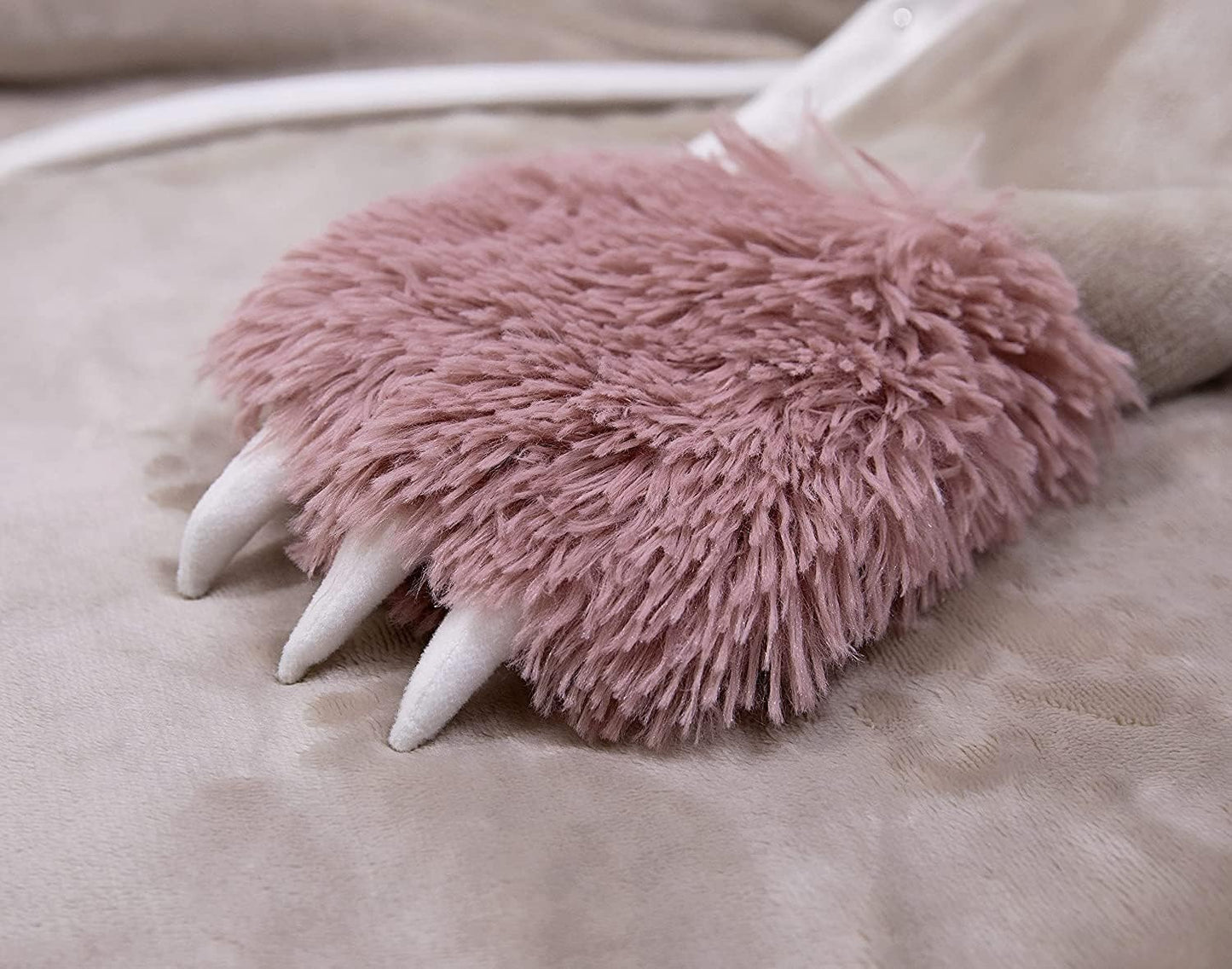 Kuscheldecke mit Faultier-Motiv, Rosa