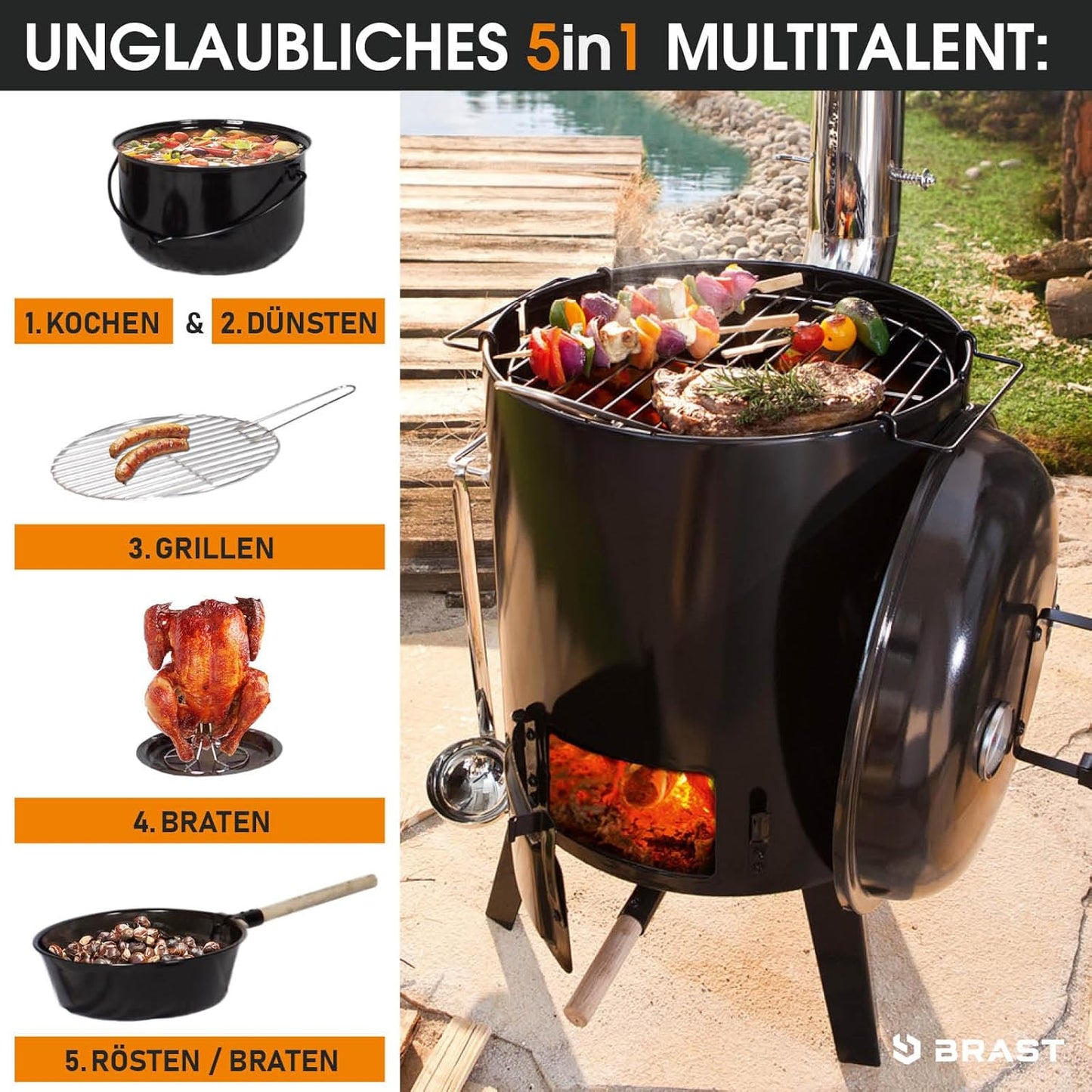 Eintopfofen mit Grillfunktion
