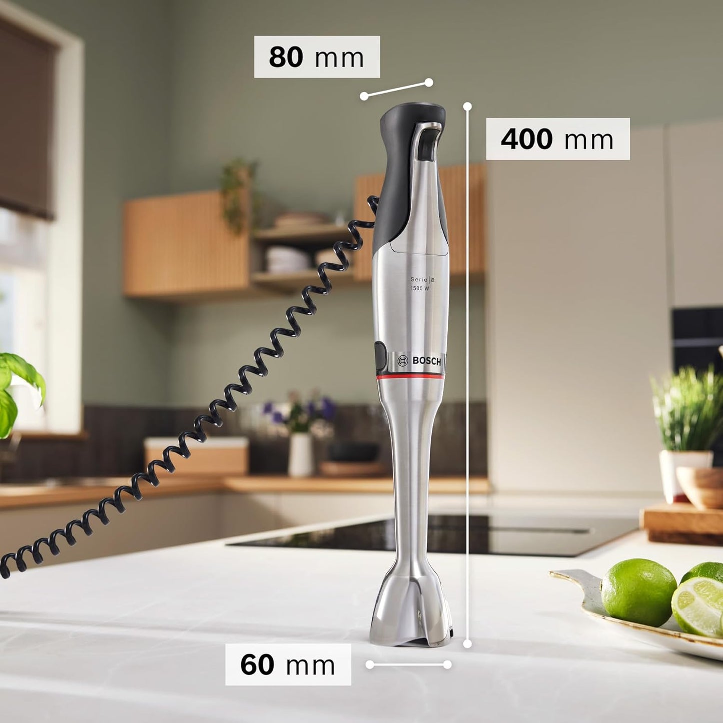 ErgoMaster Serie 8 Stabmixer-Set, MSM8M930, Zerkleinerer + 1500 W