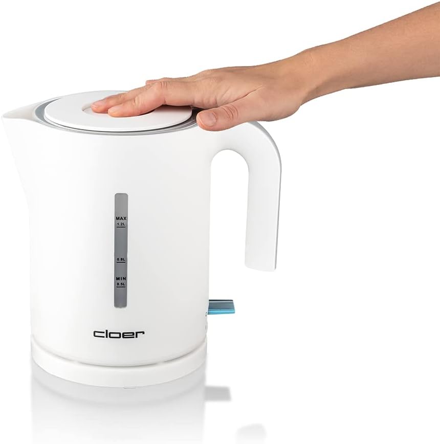 Wasserkocher 1,2L mit Trockengehschutz, Weiss ; 1.2Liter