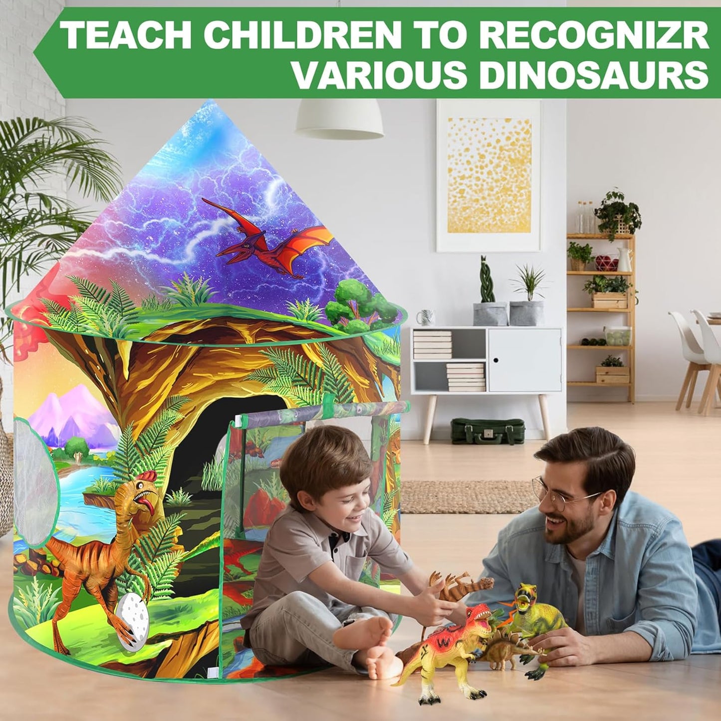 Dinosaurier Kinderzelt, grün