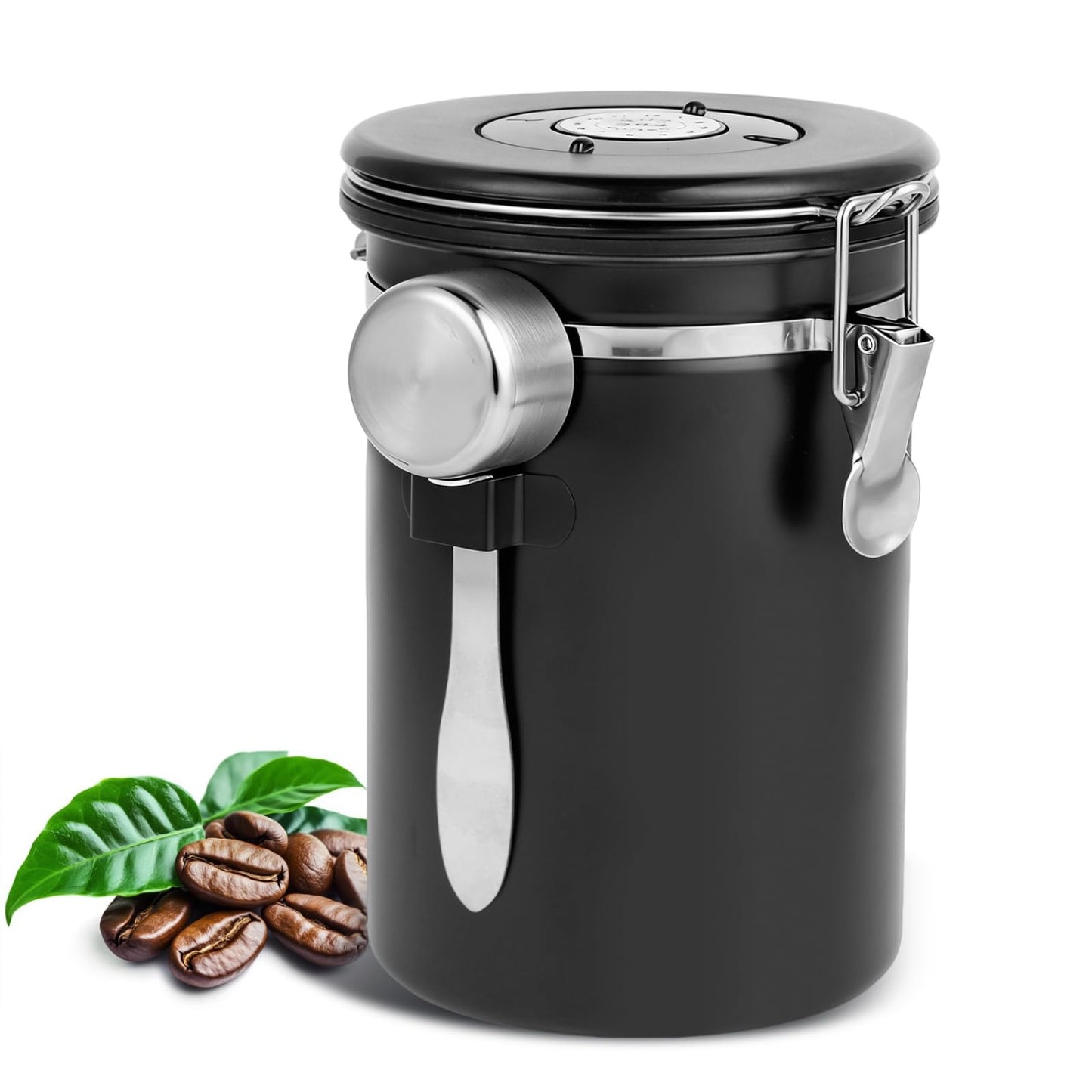 Kaffeedose Luftdicht Edelstahl mit Datumsanzeige, 2.8 liters