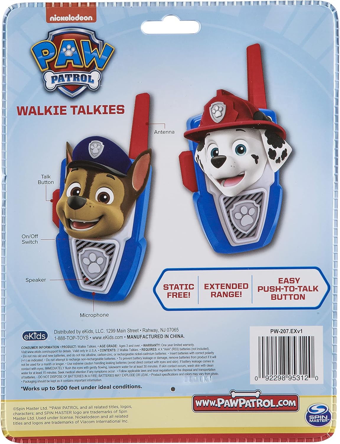 Paw Patrol Walkie-Talkies PW-207 für Kinder