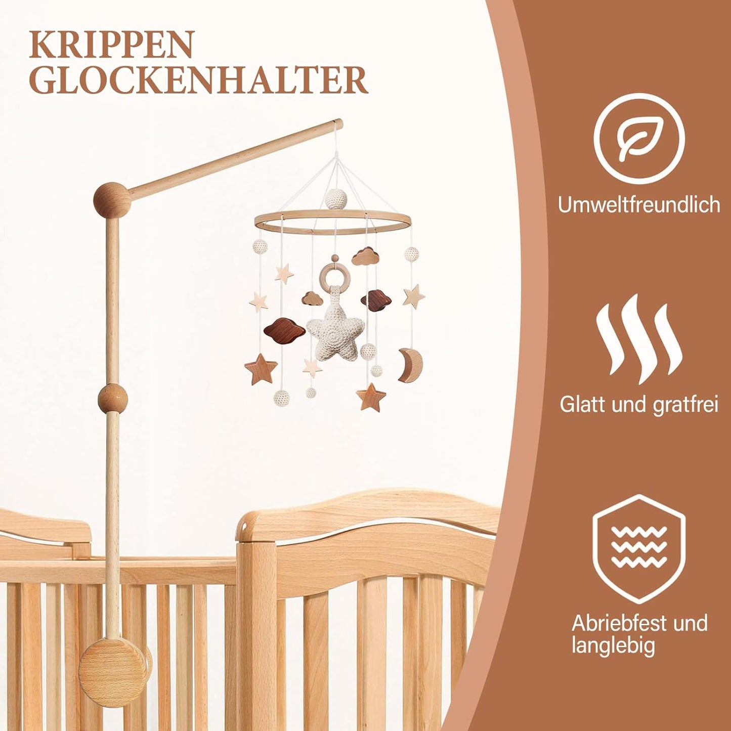 Mobile Halterung für Babybett & Wickeltisch, mobile halterung
