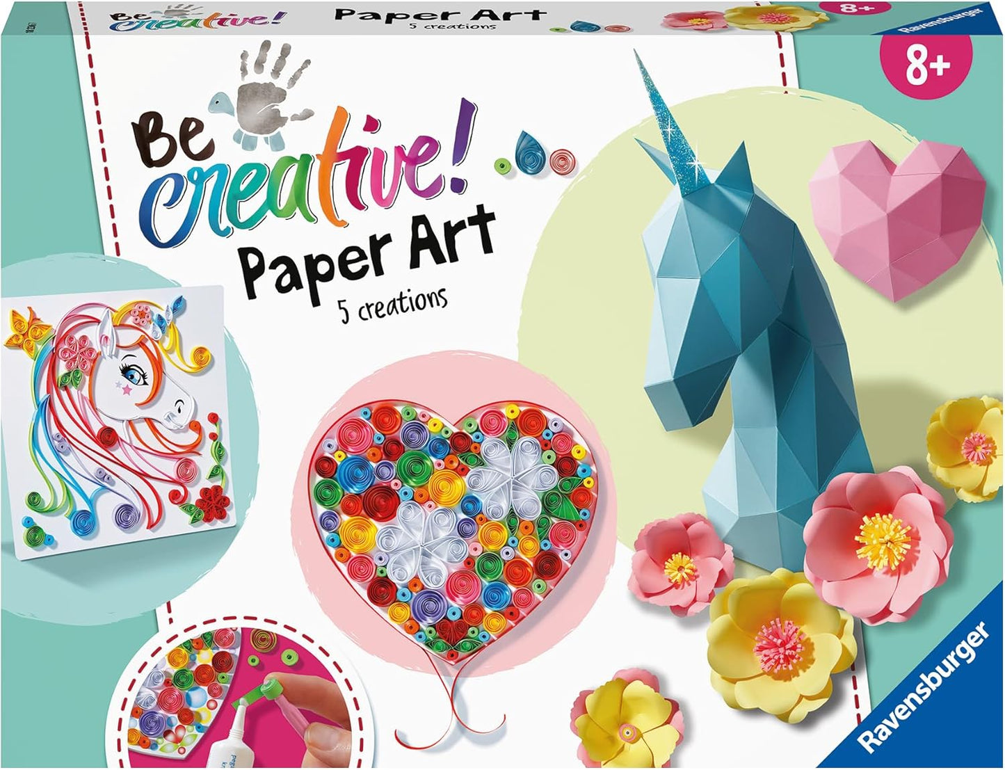 Paper Art Flower & Unicorn
