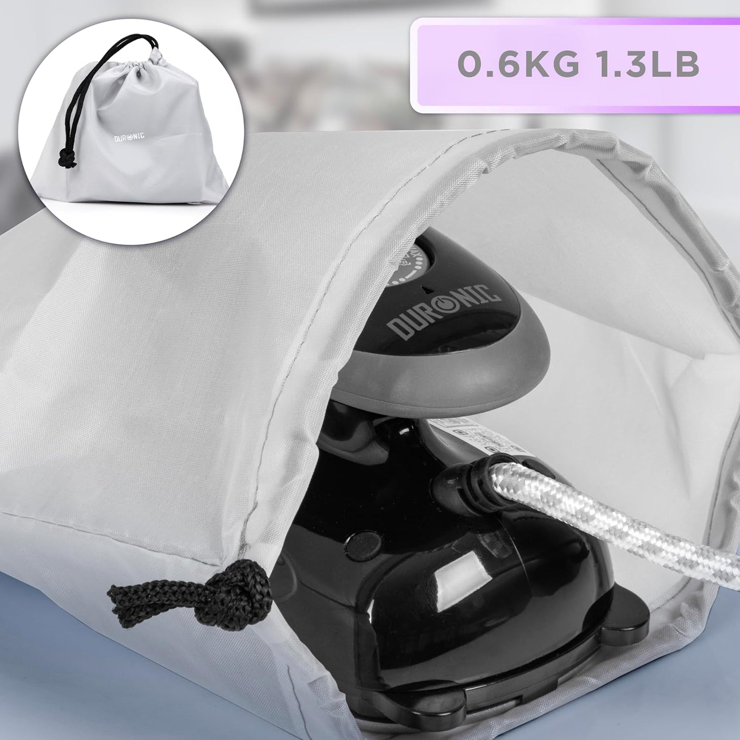 Mini-Reise-Dampfbügeleisen mit Keramikfläche, Si2 Bk