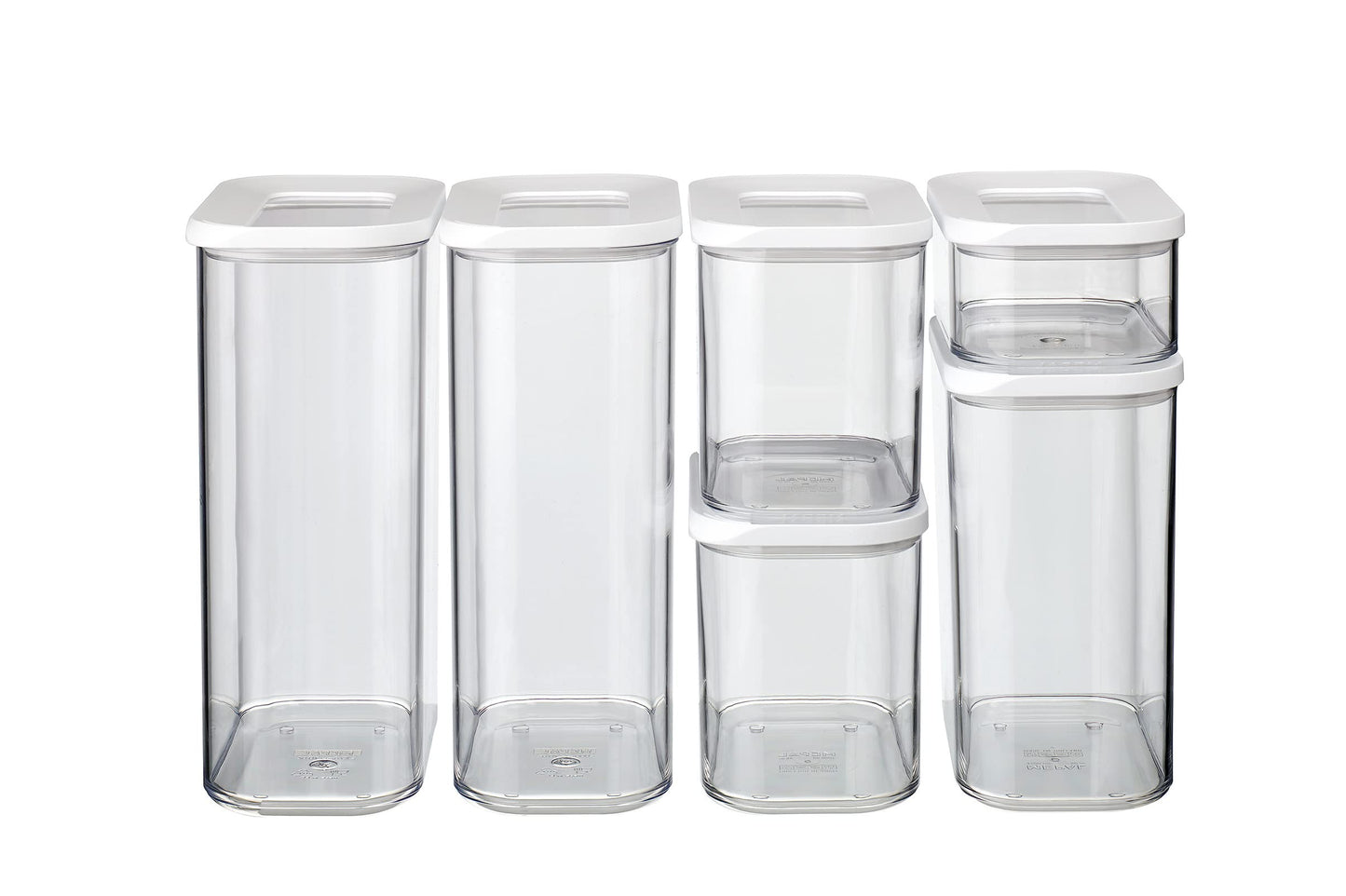 Aufbewahrungsboxen, Weiss, Set 6-teilig