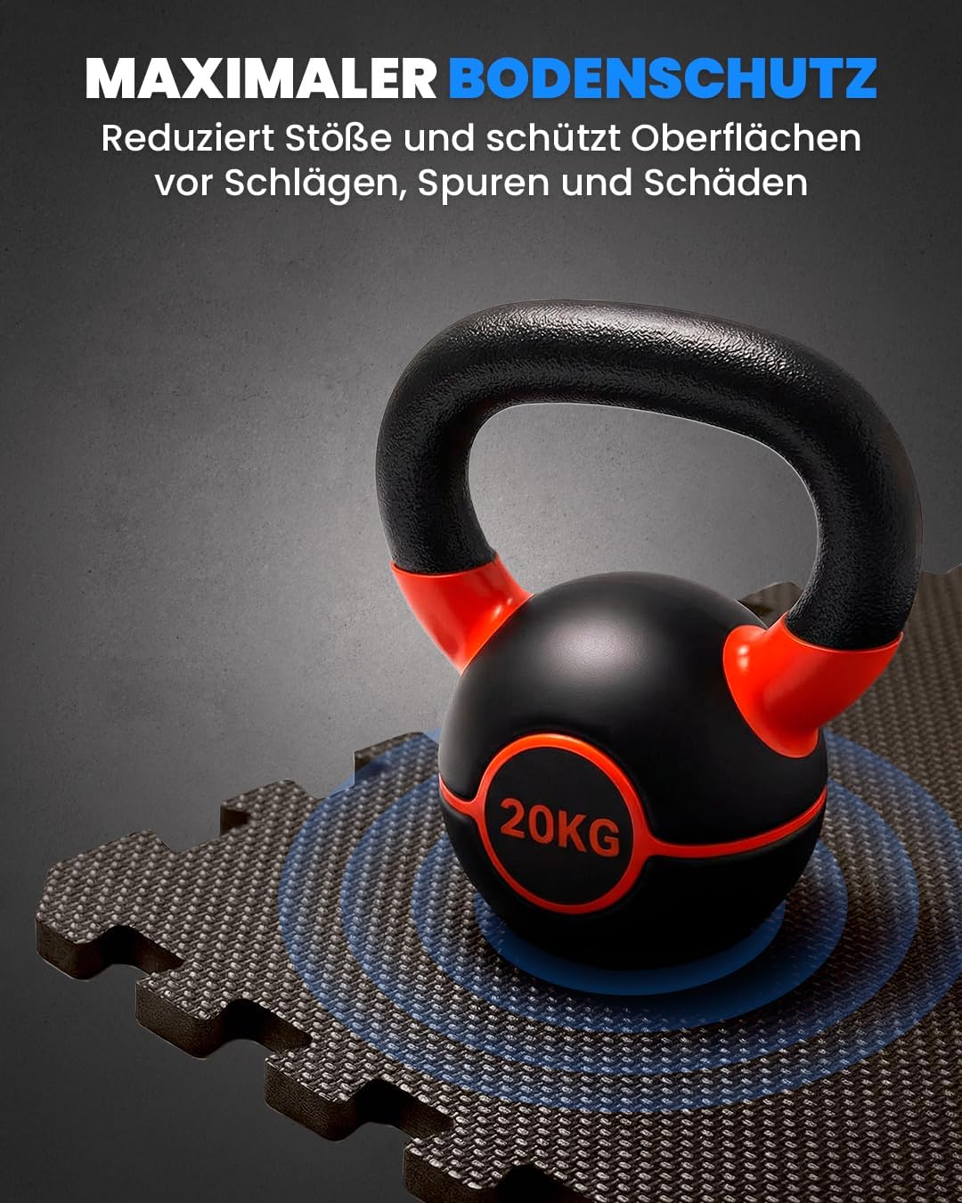 Puzzlematten-Set für Fitnessräume, #11 Braun 30 x 30 x 1 cm