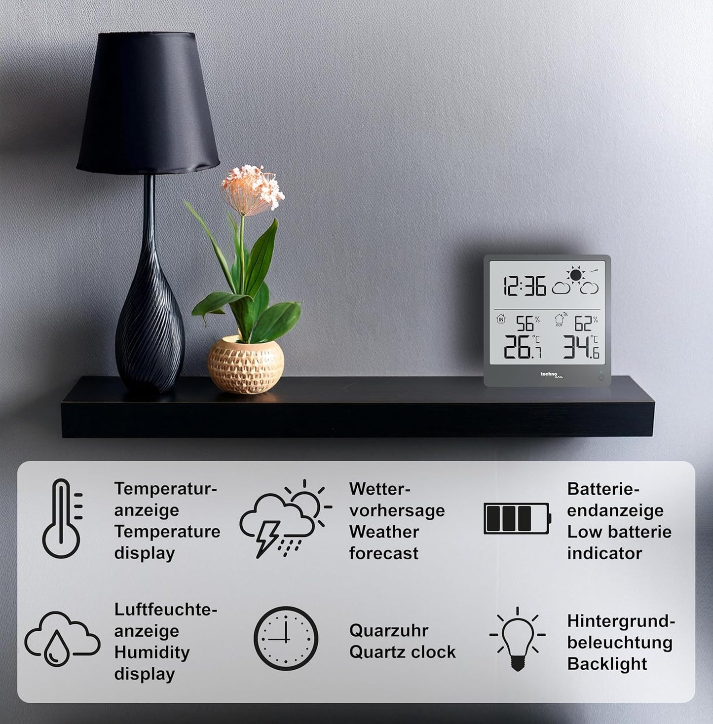 Moderne Wetterstation WS 9138