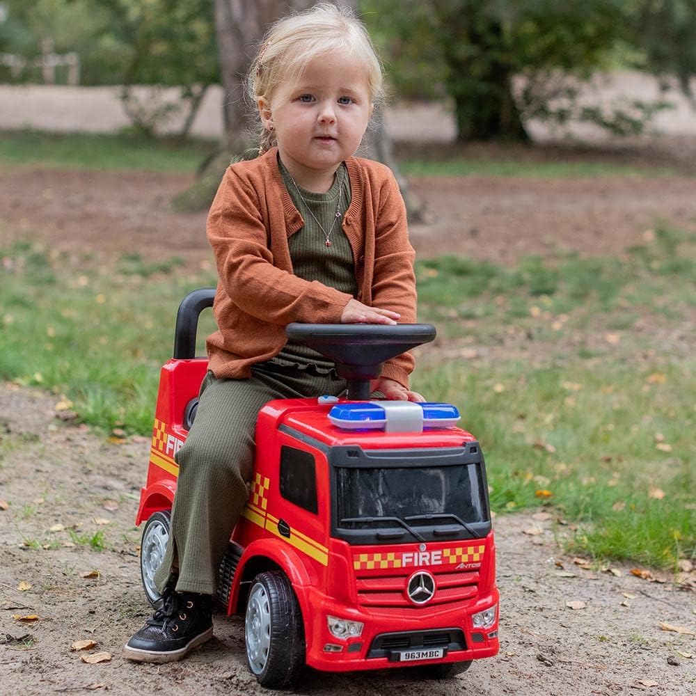 Rutschauto Feuerwehrauto mit Hupe, Rot