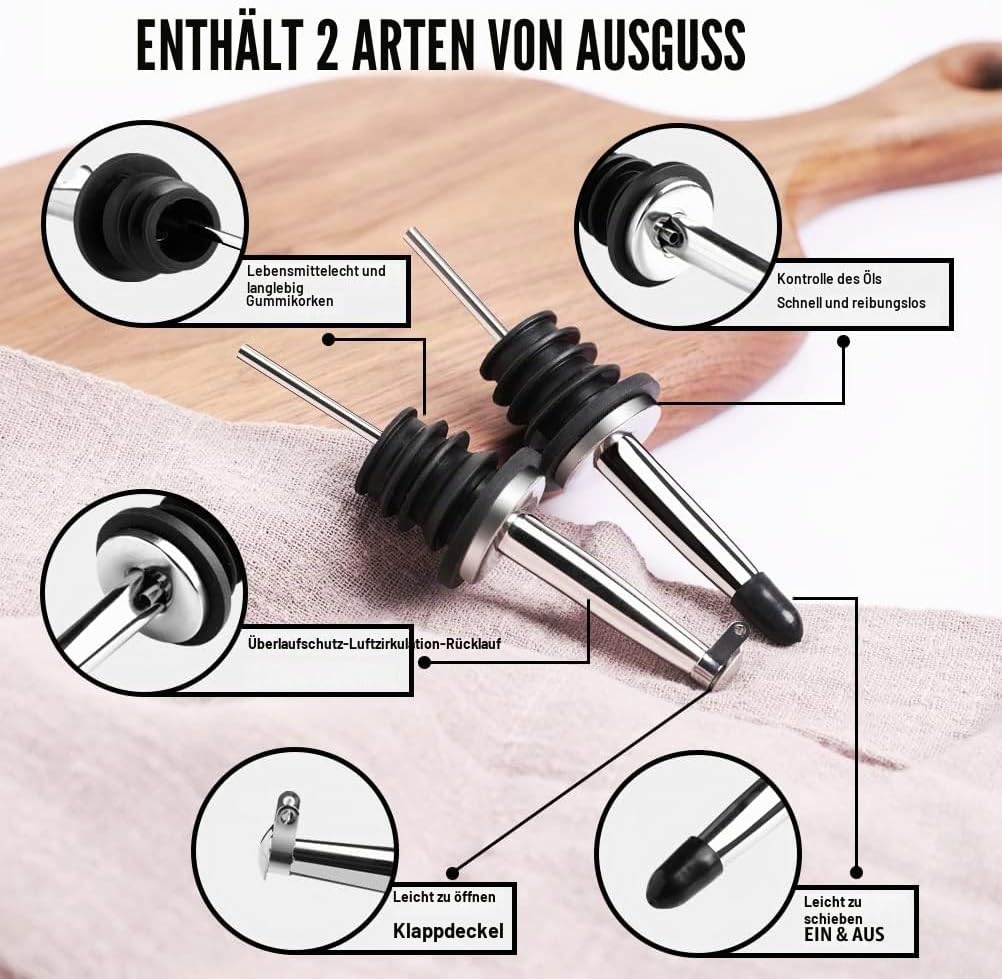 Olivenölspender, 460 ml, Nebelblau 460 ml