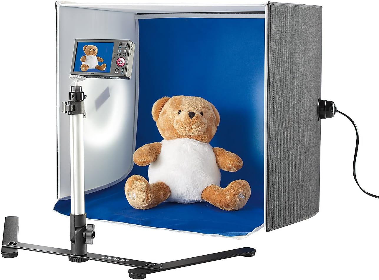 Foto-Studio-Box mit Bluescreen/Whitescreen