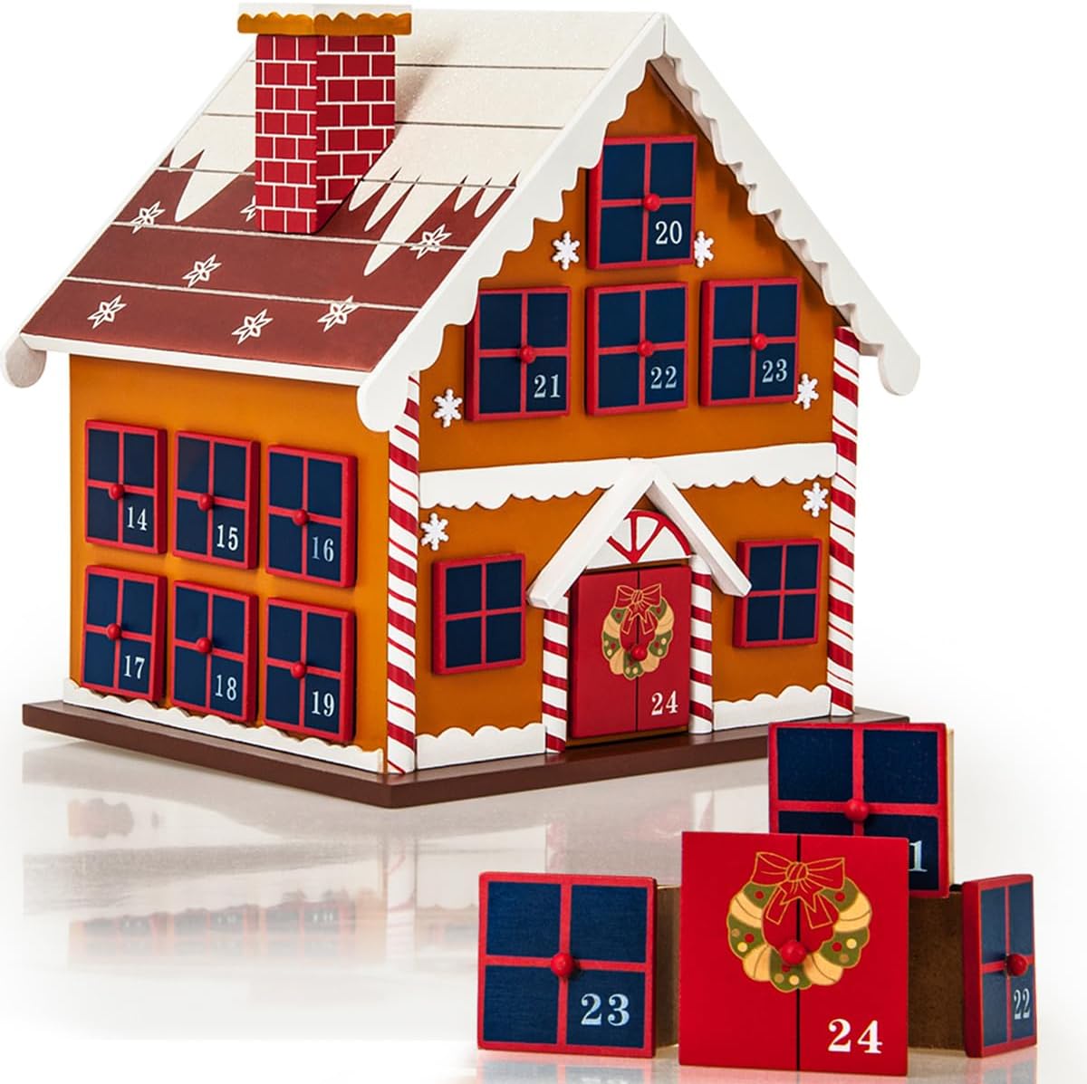 Adventskalender Winterhäuschen zum Befüllen, Winterhäuschen
