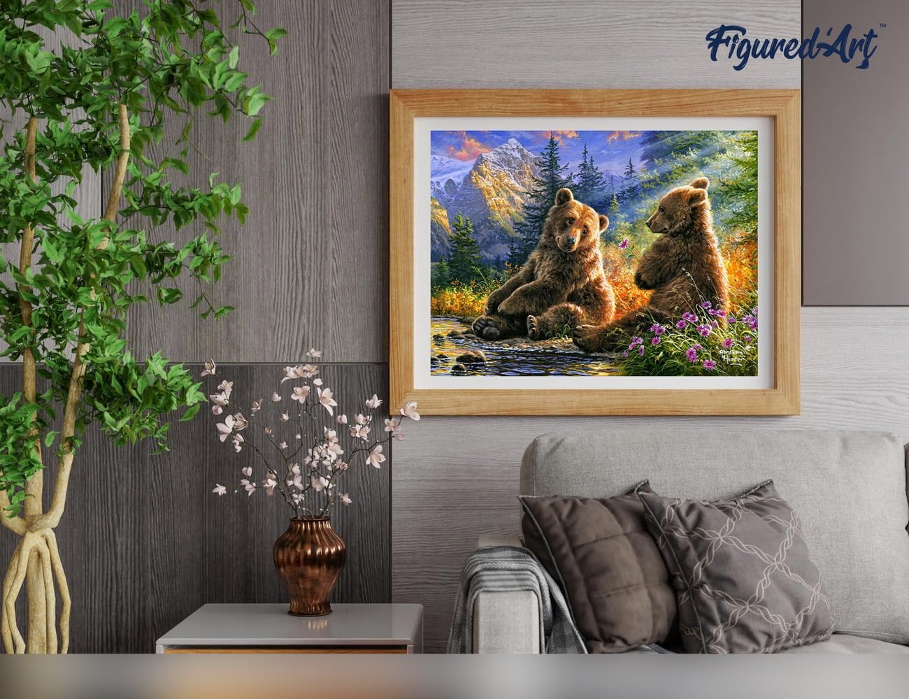 Malen Nach Zahlen Set Bärenpaar, Bärenpaar 40x50cm Mit Keilrahmen (nicht gespannt)