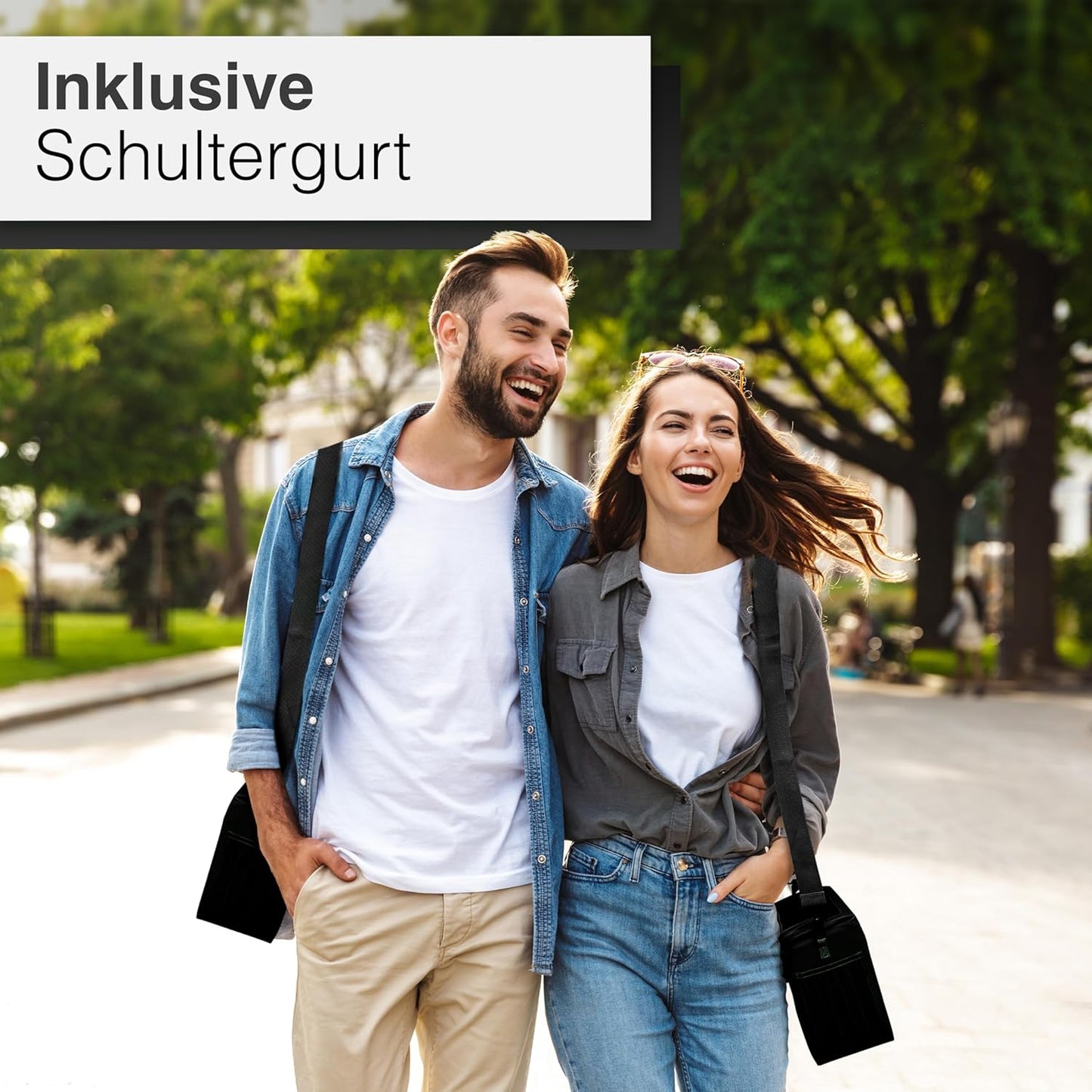 Lenkertasche mit Handyfach, Schwarz Einzeln