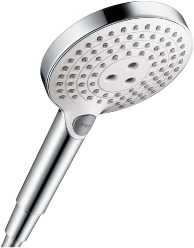 Raindance Select S 120 Duschkopf mit 3 Strahlarten, Weiss/Chrom Duschkopf 1
