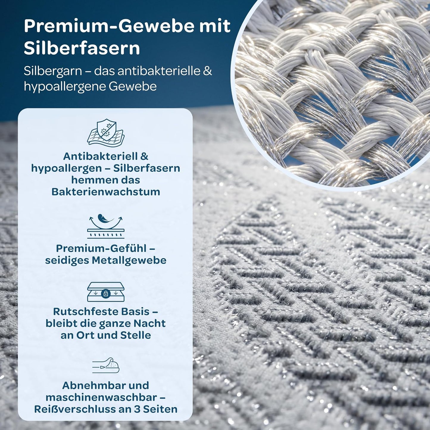 Matratzentopper, 140x200 cm, 140x200 cm 7 cm Hoch